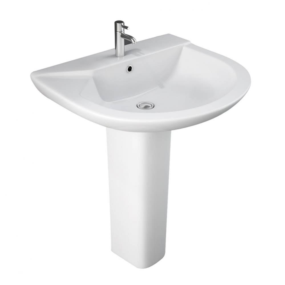 Anabel 630 Pedestal Lavatory 8'' Widespread, White