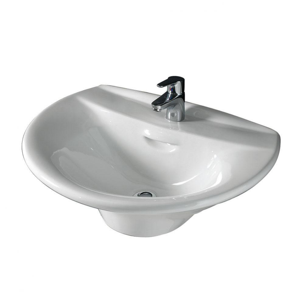 Venice 650, Wall-Hung Basin1-Hole, White