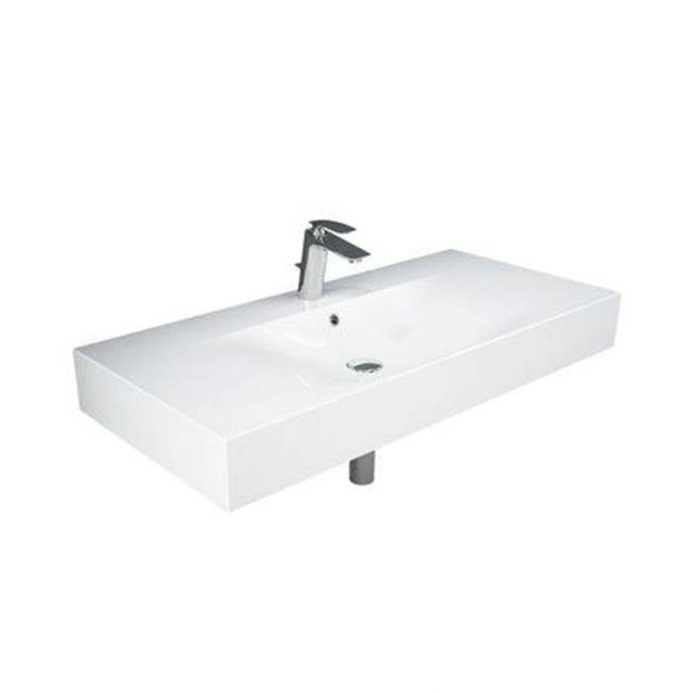 Des 1010 Wall-Hung Basin 4'' Centerset, White