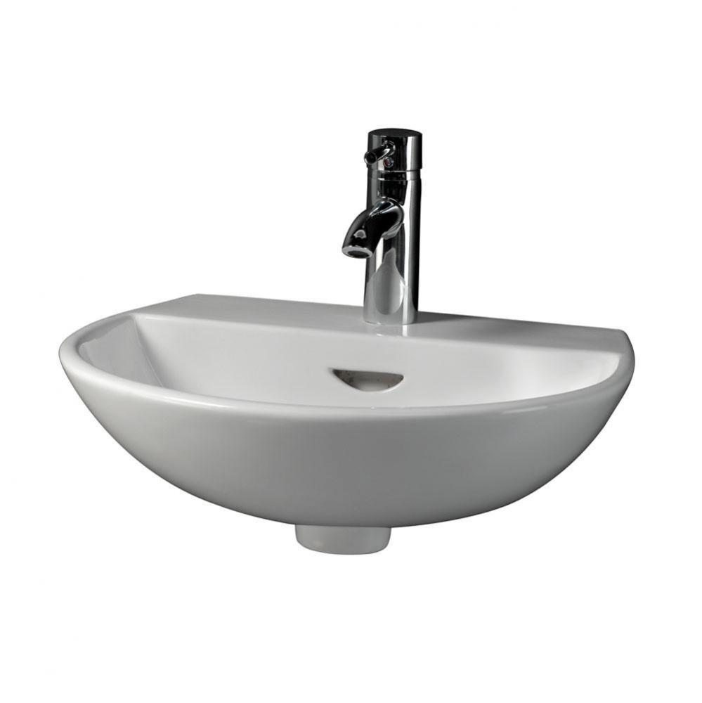 Reserva 550 Wall-Hung Basin 8'' cc, White