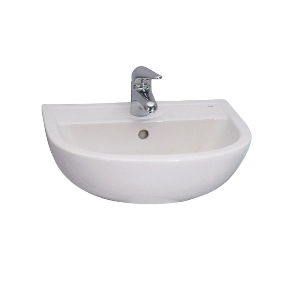 Compact 545 Wall Hung Basin 8'' ws - White