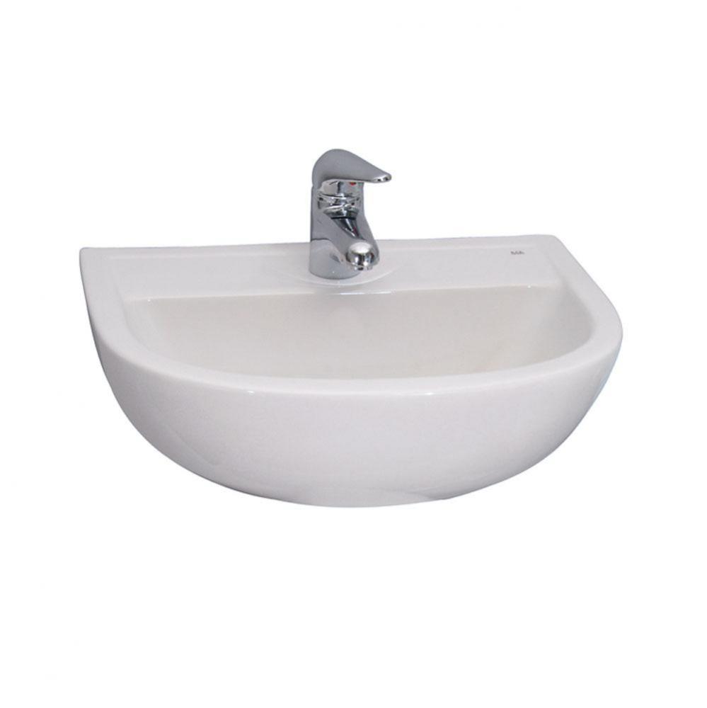 Compact 500 Wall-Hung Basin 1-Hole, White