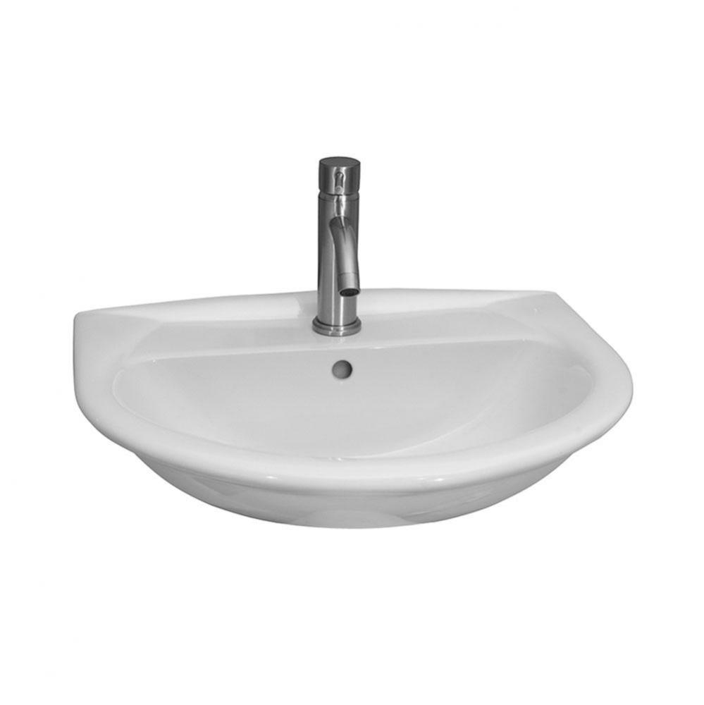 Karla 450 Wall-Hung Basin1 Hole, White