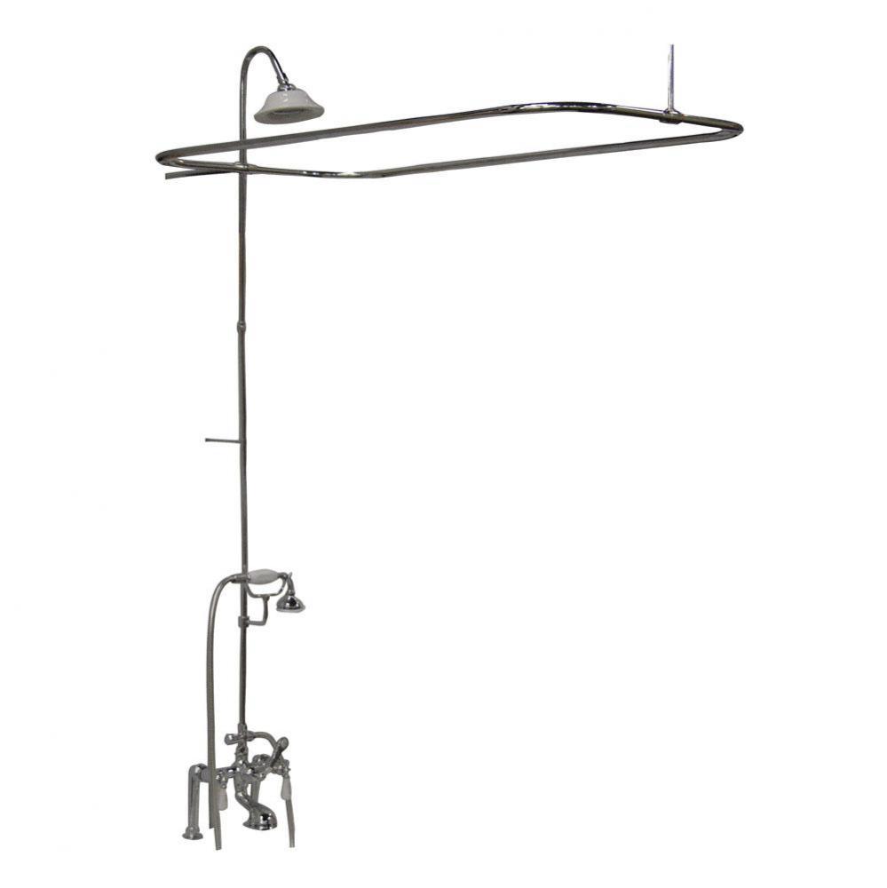 Elephant Spout, Shower, Riser,  Showerhead, Lvr Hdle, Chrome