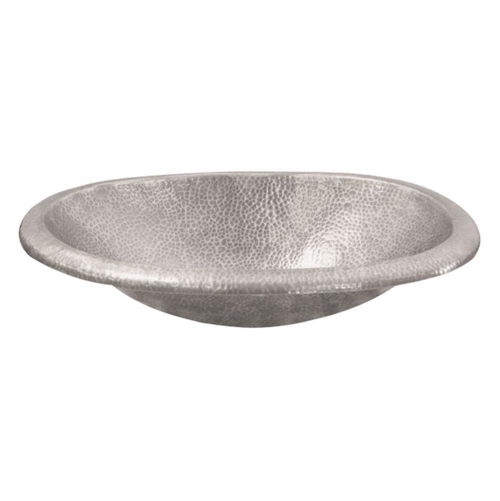 Fletcher Self Rimming Basin, Hammered Pewter