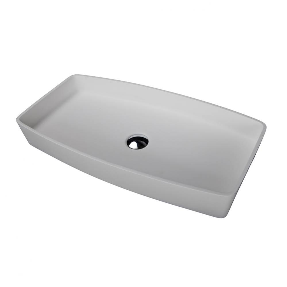 Marbella Rectangular ResinVessel White Matte