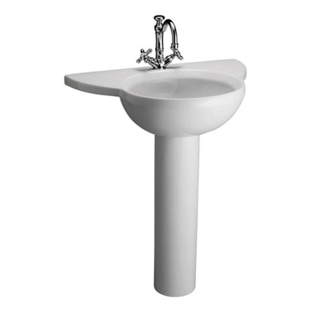 Des 810 Pedestal Lavatory 1-hole , WHITE