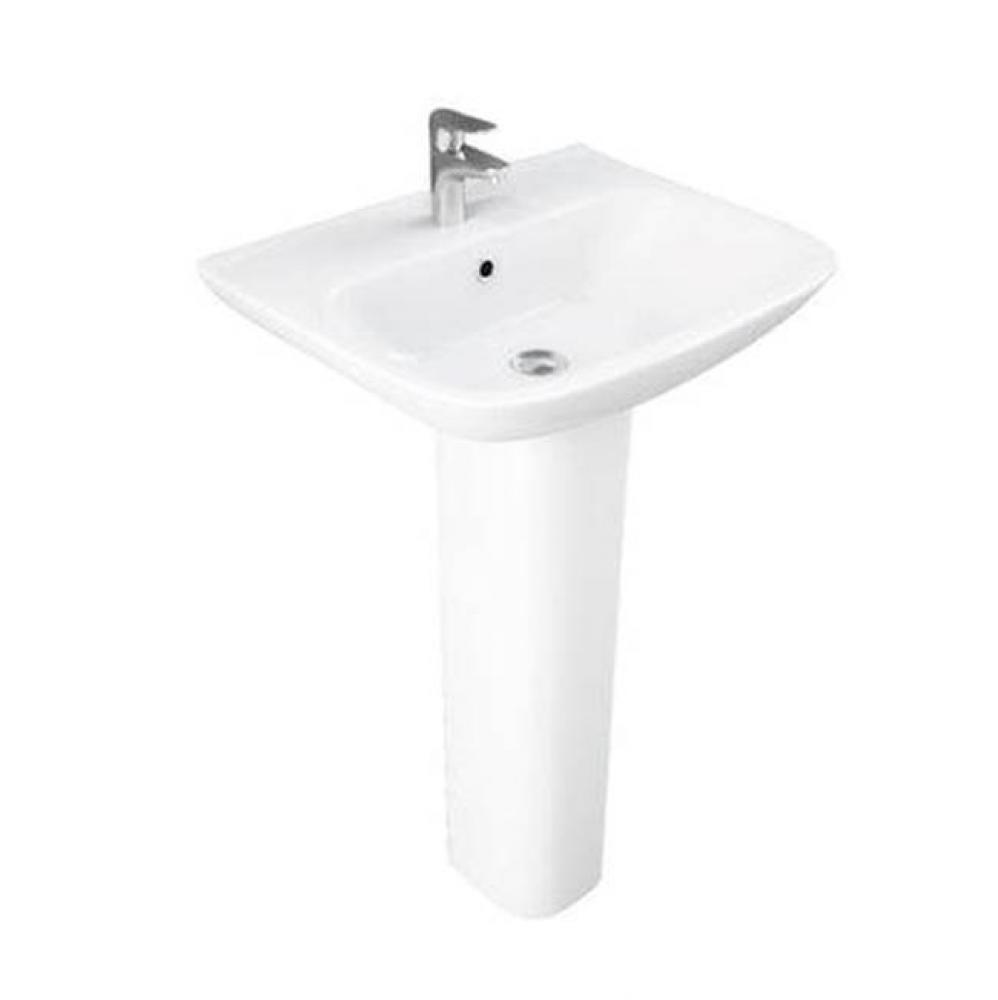 Eden 520 Pedestal Lavatory 4'' Centerset, White