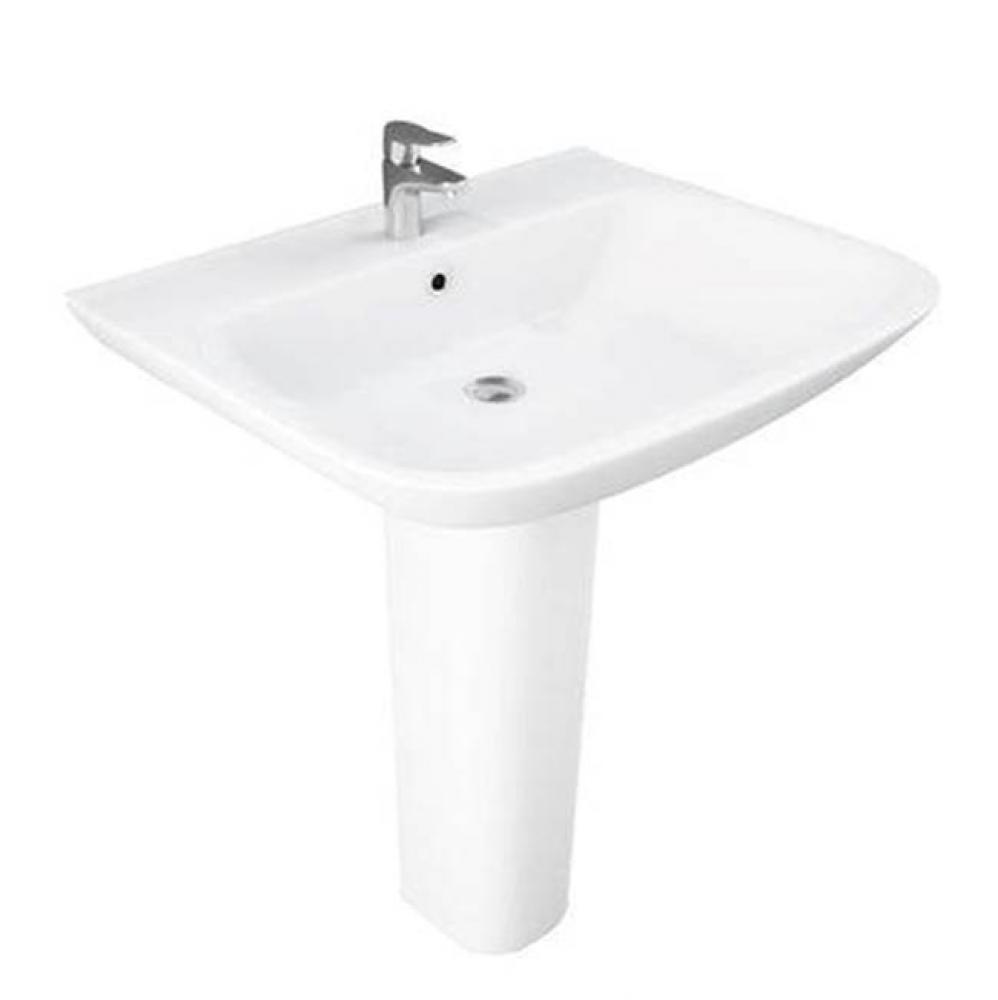 Eden 650 Pedestal Lavatory 4'' Centerset, White