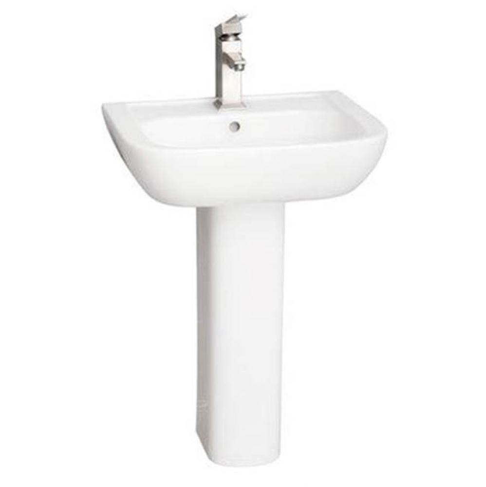 Caroline 550 Pedestal Lavatory White-4 Center Set