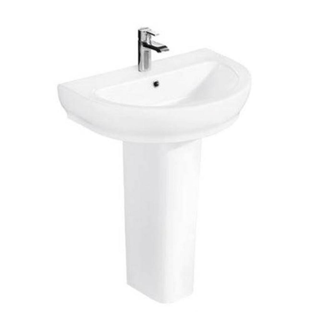 Harmony 650 Pedestal LavatoryWhite-4'' Centerset