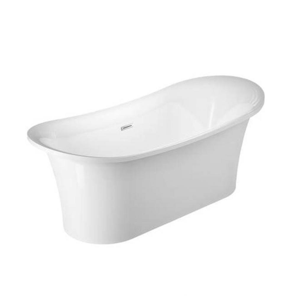 Nydia Freestanding AC Bateau Tub 72'' WH,w/Internal Drain,CP