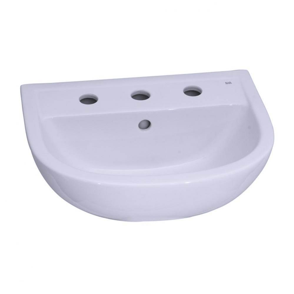 Compact 545 Ped Lav Basin 6'' Mini spread, White