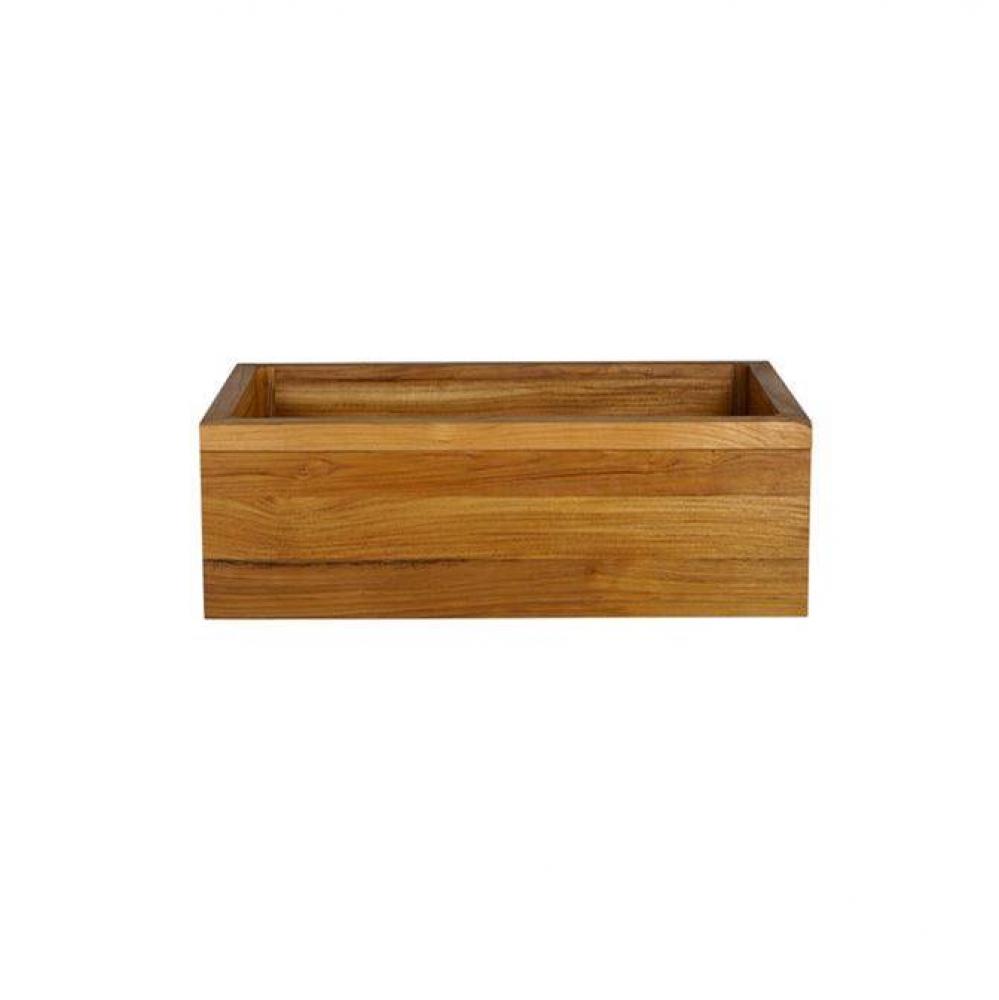 Malaki 30'' Single Bowl FarmSink,Band Front, Teak