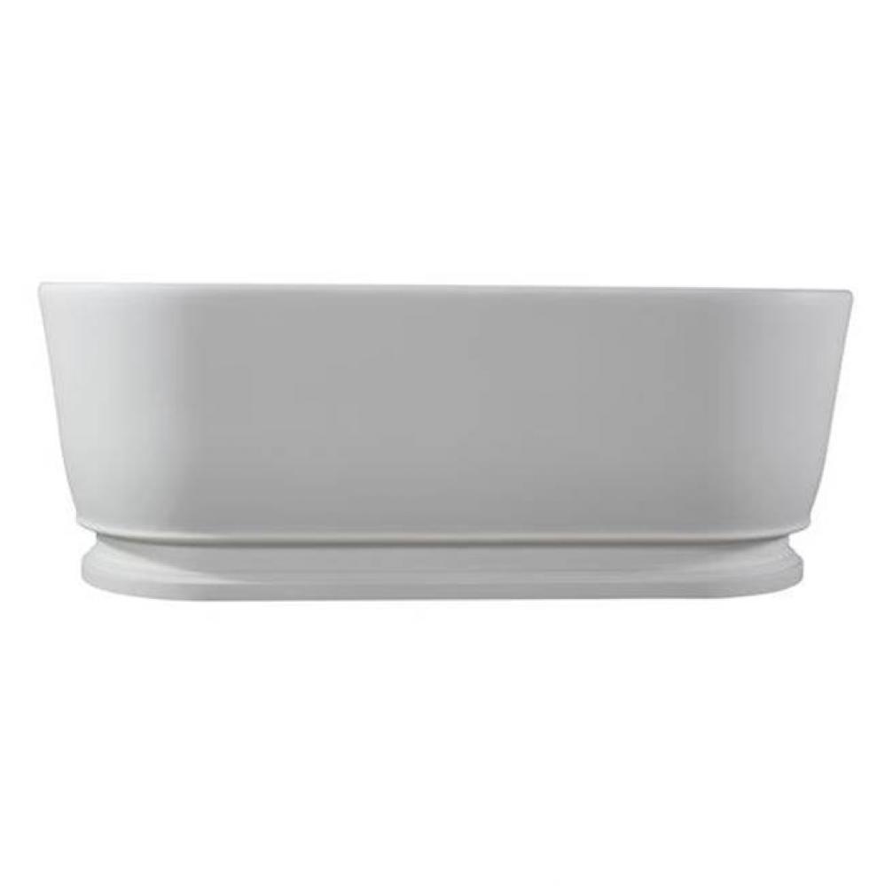 Larrissa 63'' Freestanding BARstone Tub, Matte White