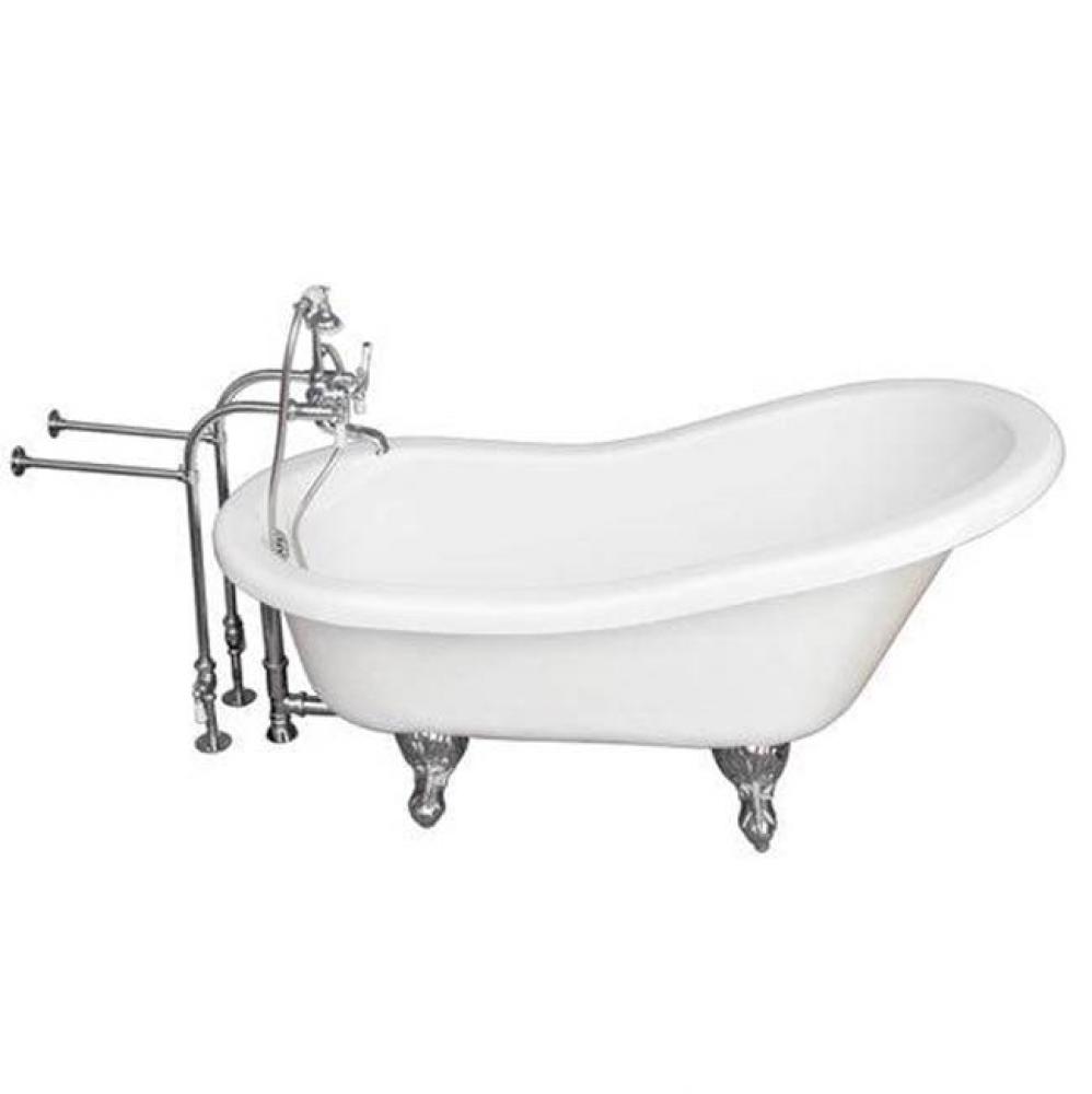 Tub Kit 67'' AC Slipper, TubFiller, Supplies, Drain-Chrome