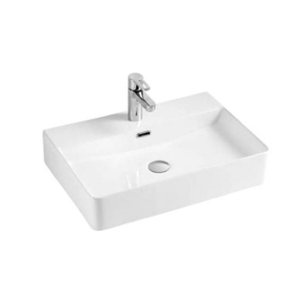 Adolfo 23'' Rectangular,6'' CC hole, Basin, White