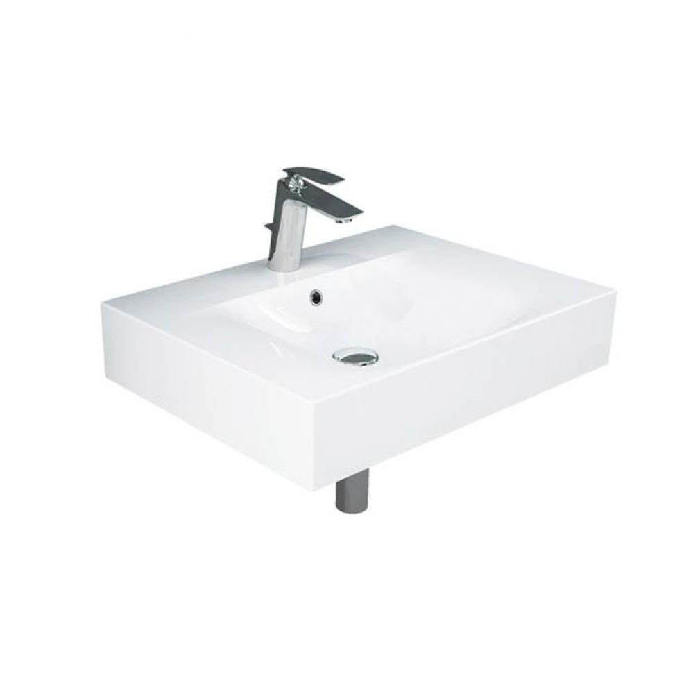 Des 610 Wall-Hung Basin 1-hole, White