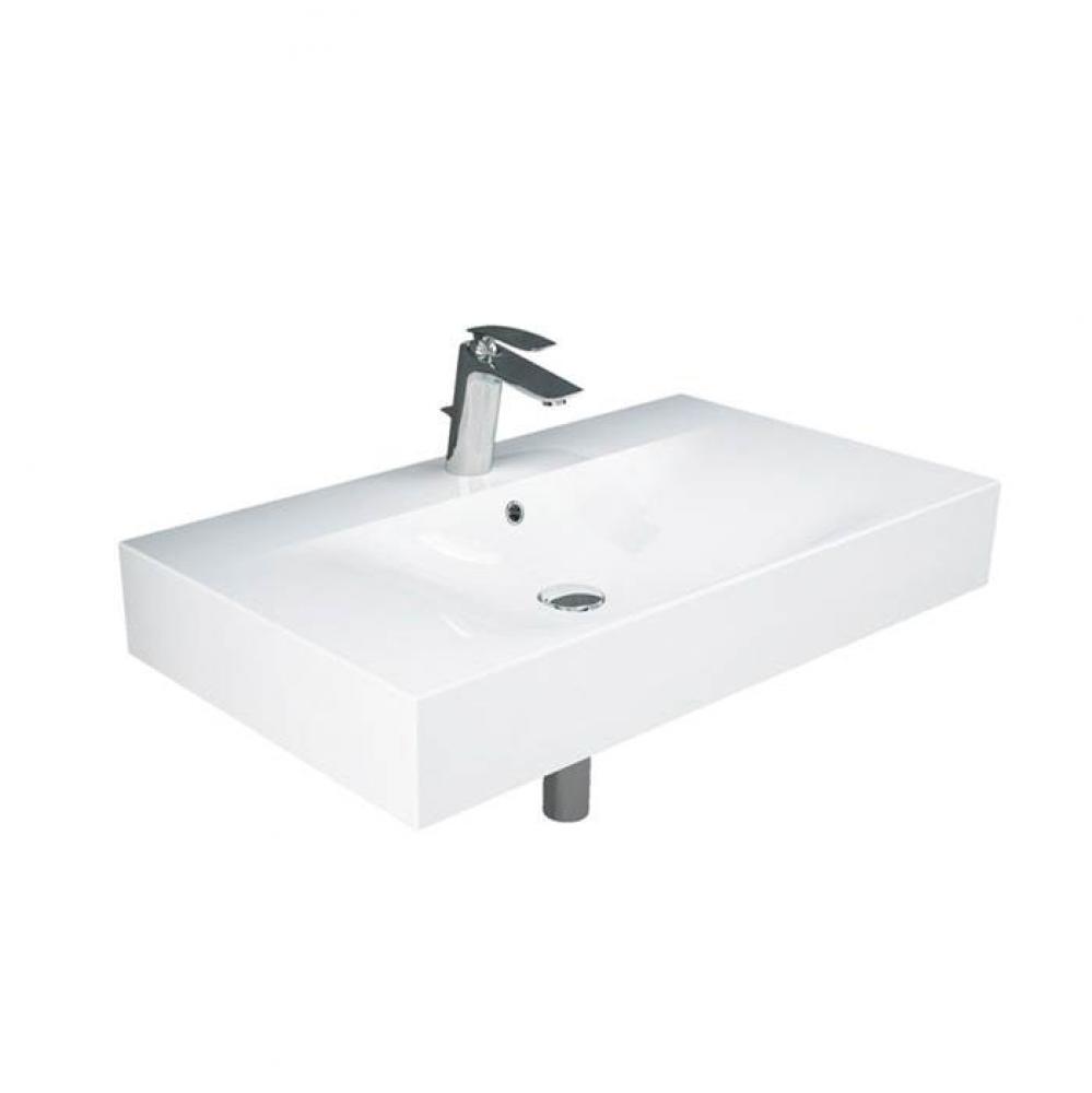 Des 810 Wall-Hung Basin 1-hole, White