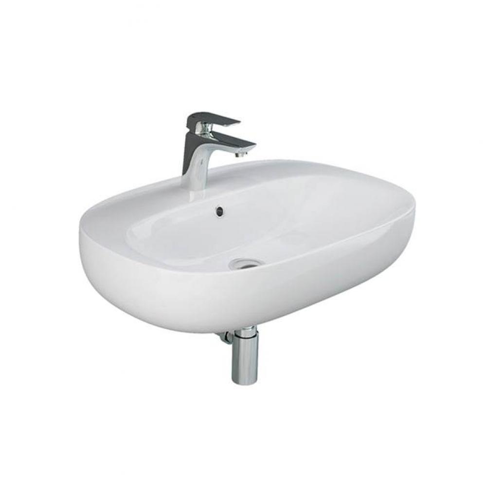 Illusion 650 Wall-Hung Basin 4'' Centerset, White