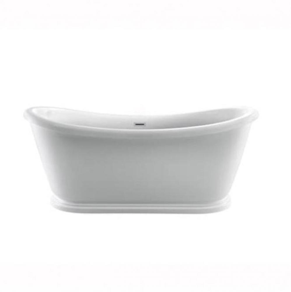 Moira 63'' AC Freestanding Tub White,w/Internal Drain-OF CP