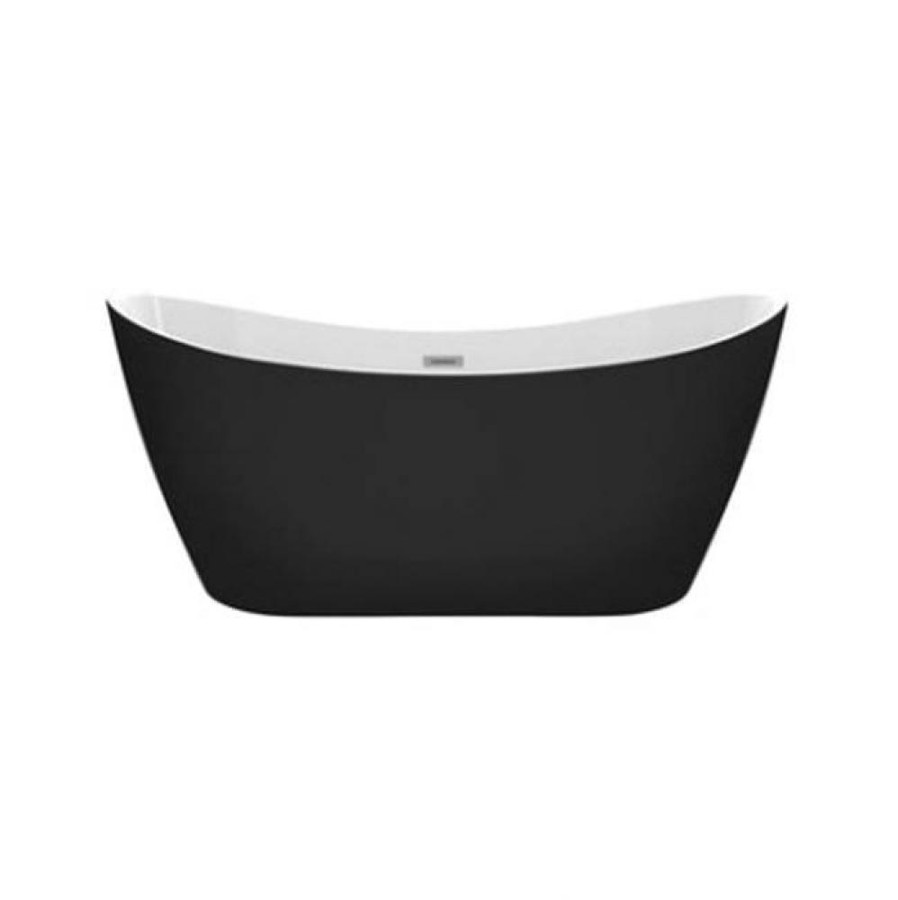 Nairobi 67''AC Tub White With Internal Drain & OF Chrome