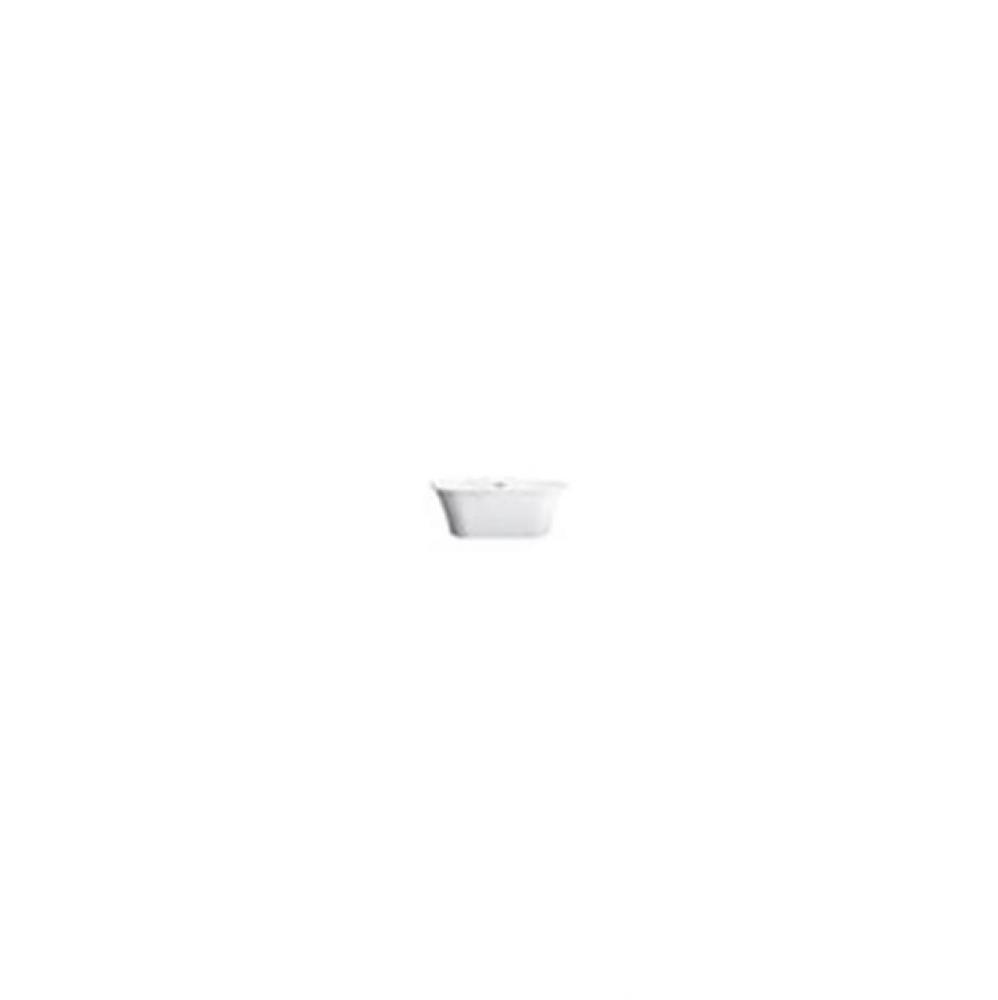 Nouri 65'' AC Tub Matt White W/ Internal Drain And Of Chrome