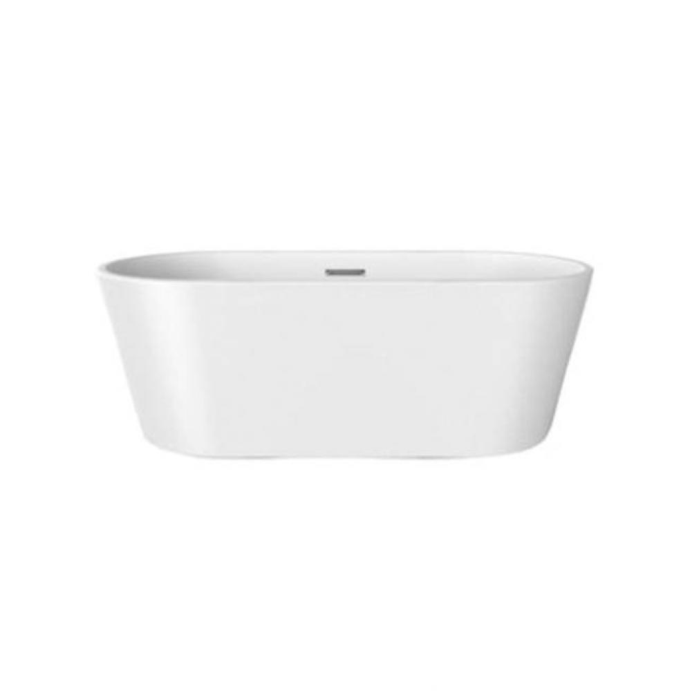 Pascal 63'' Freestanding AC WH Tub,W/Internal Drain & OF MB