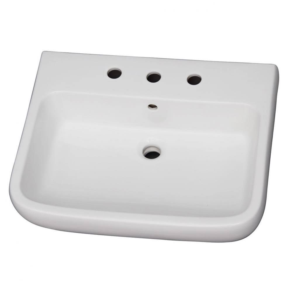 Metropolitan 600 Ped Lav Basin 4'' Center Set, White