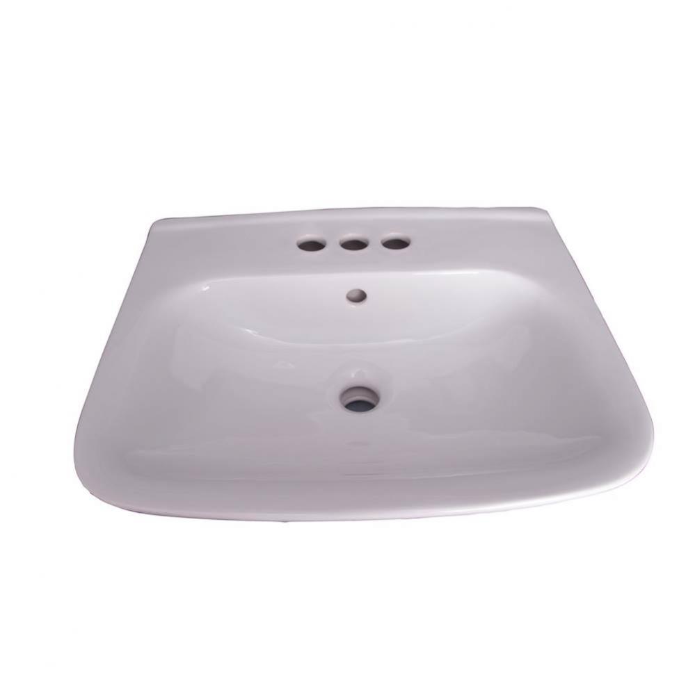 Eden 450 Ped Lav Basin Only 4'' Center Set, White