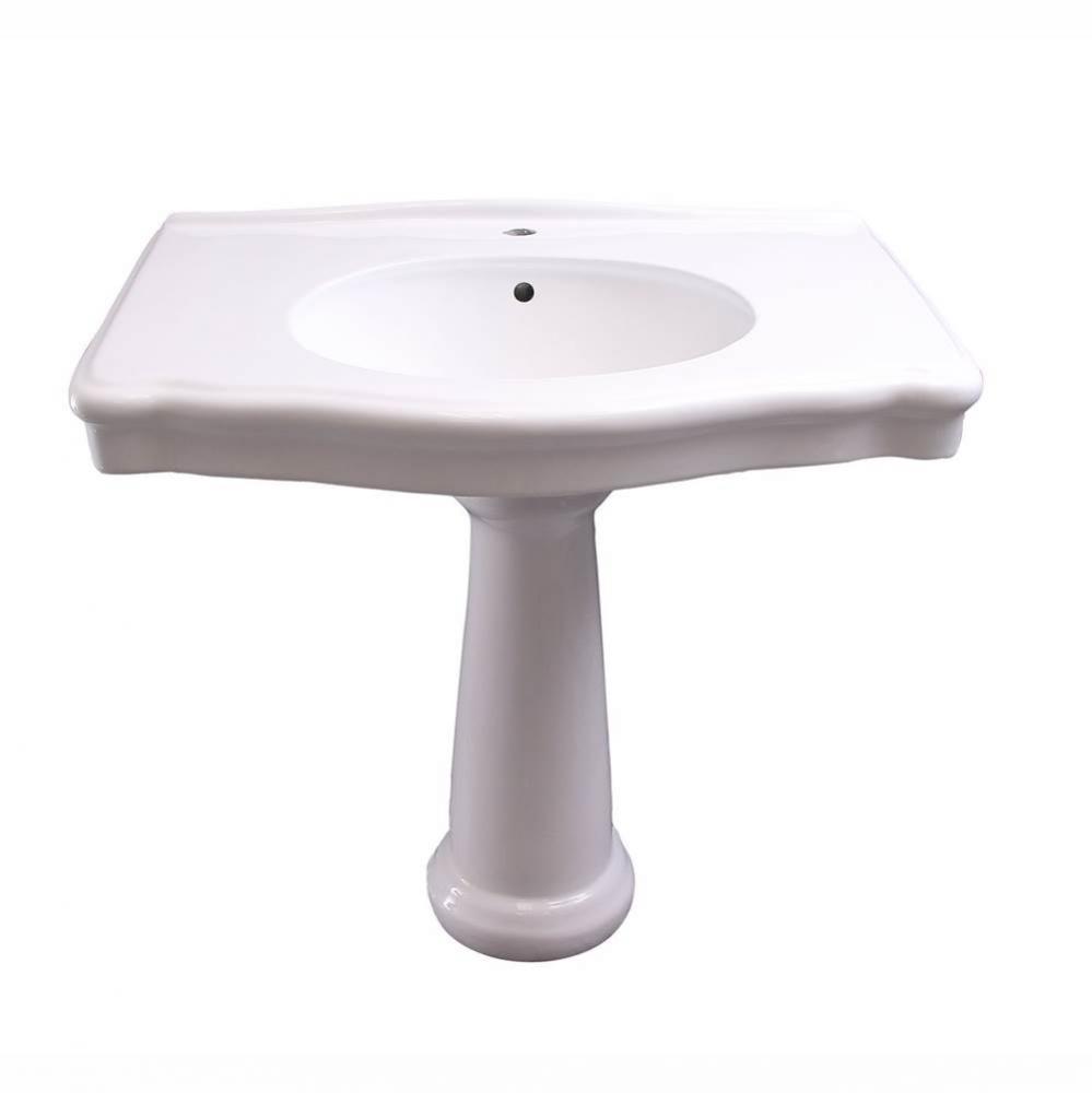 Anders Basin Only with1-Faucet Hole,W/ Overflow,White