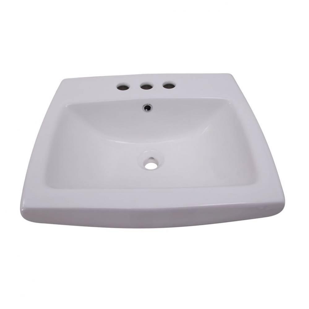 Ambrose Basin Only for 4'' CC Overflow, White