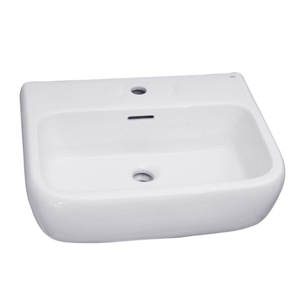 Metropolitan 600 Ped Lav Basin 1-Hole, White