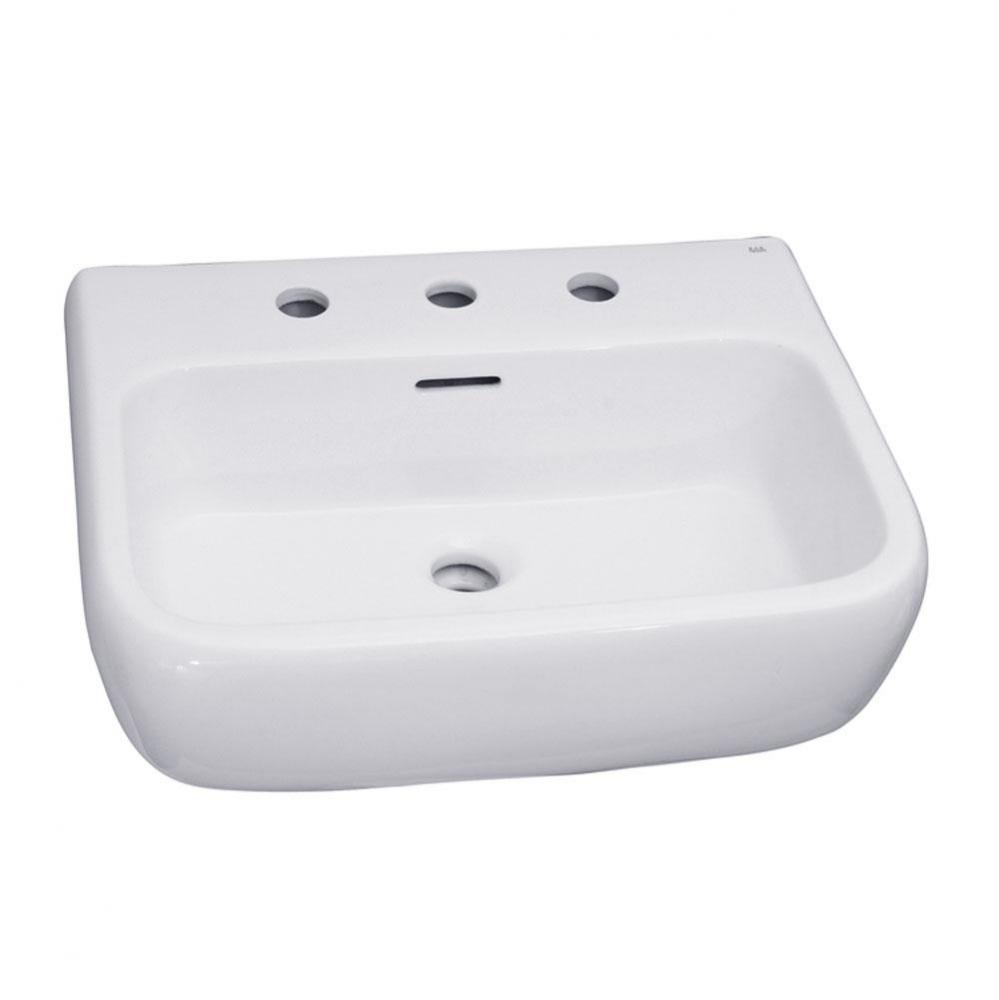 Metropolitan 600 Ped Lav Basin 8'' cc, White