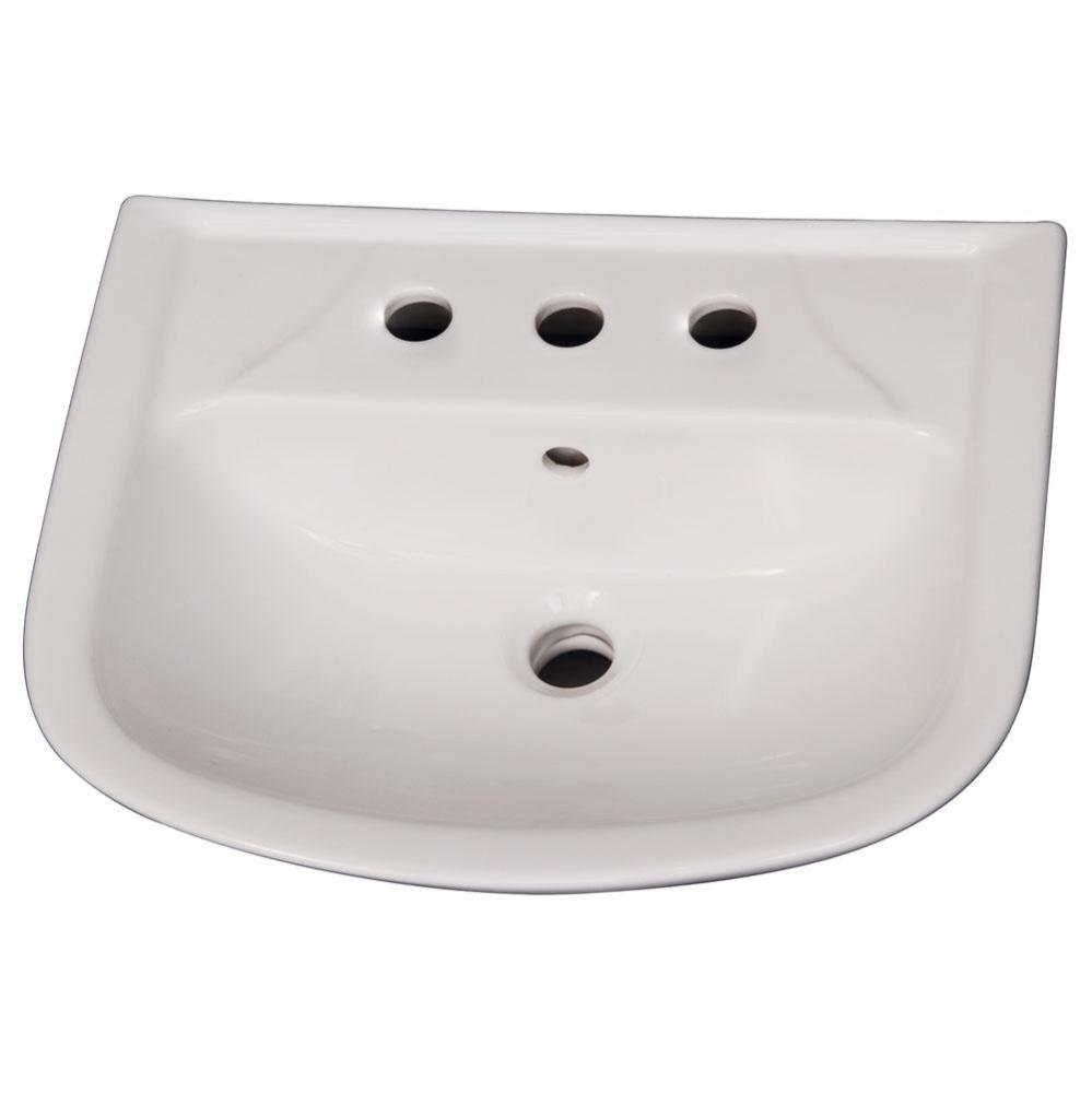 Lara 510 Ped Lav Basin 8'' cc, White