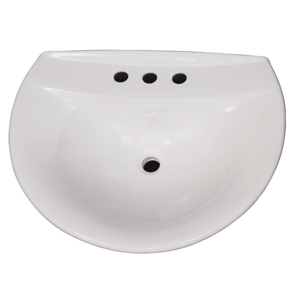 Venice 650 Ped Lav Basin8'' Widespread, White