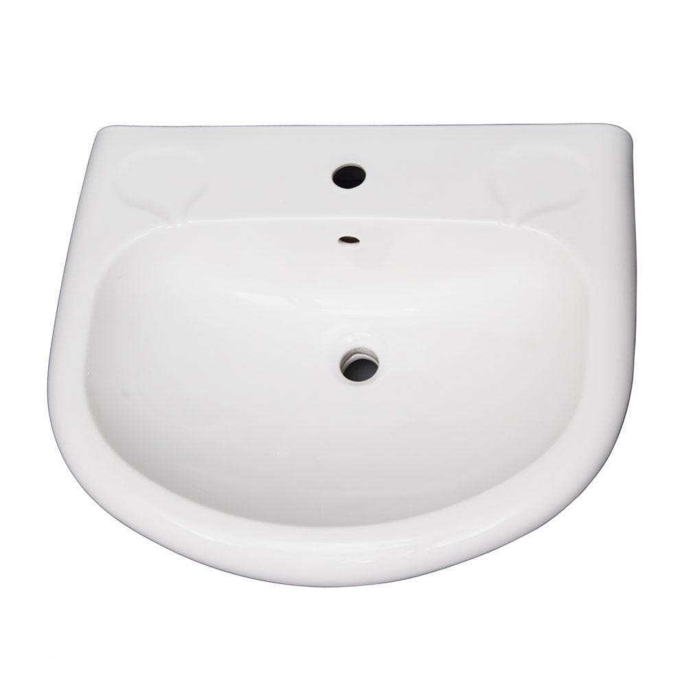 Orient 660 Ped Lav Basin 1 Hole, White