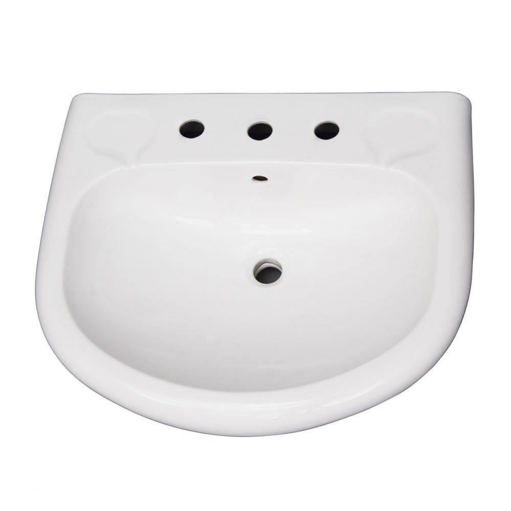 Orient 660 Ped Lav Basin 8'' cc, White