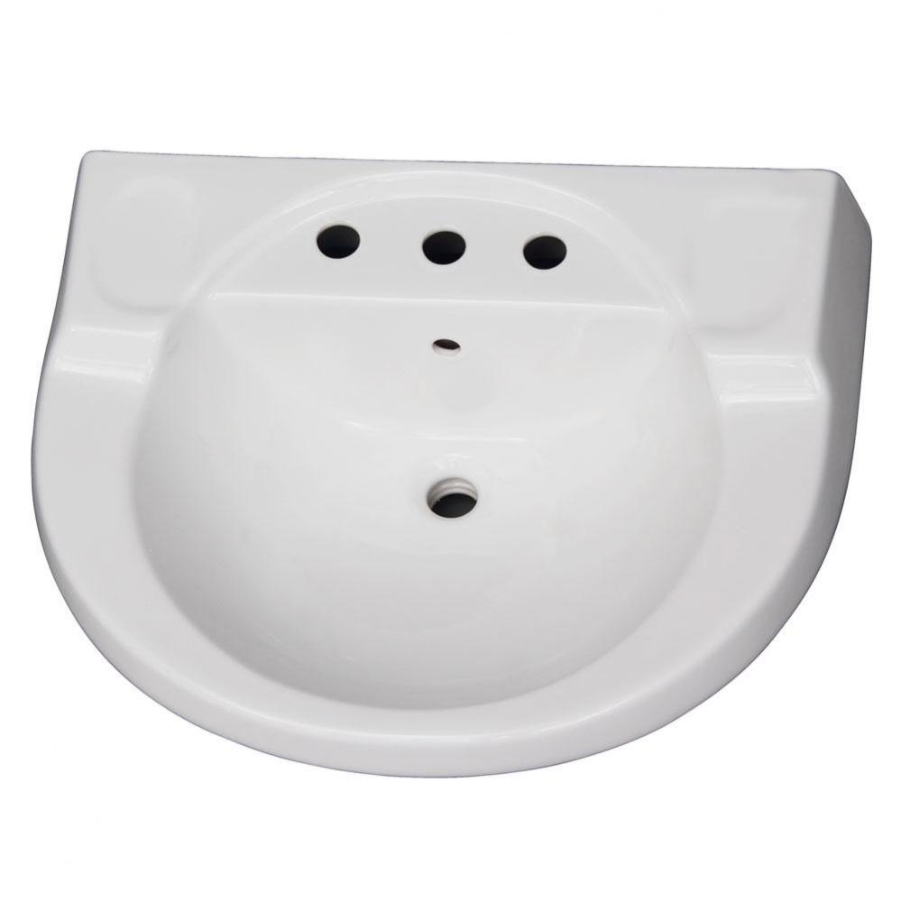 Wynne 705 Ped Lav Basin8'' cc, White