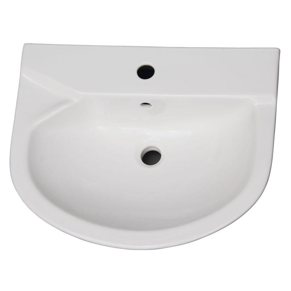 Anabel 555 Ped Lav Basin 1 Hole, White