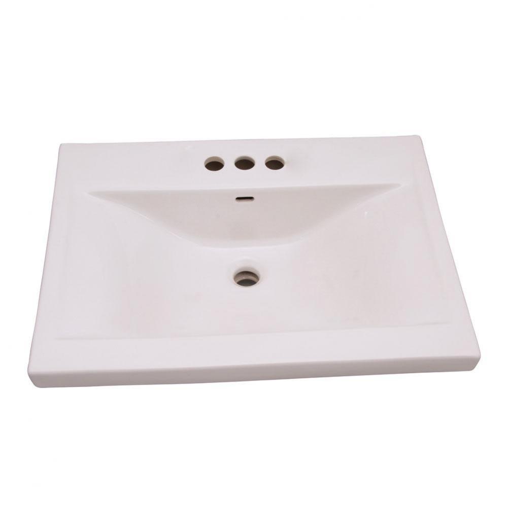 Mistral 510 Wall-Hung Basin 4'' cc, White