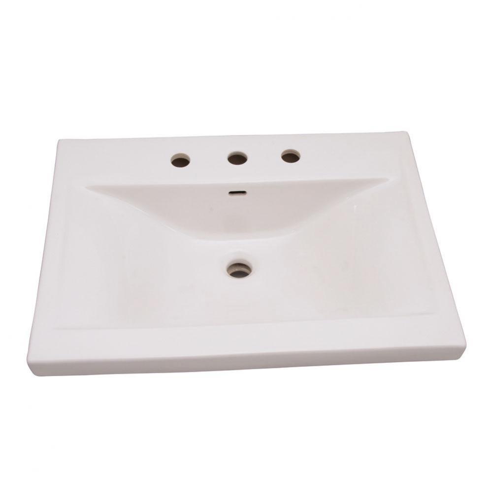 Mistral 510 Wall-Hung Basin 8'' cc, White