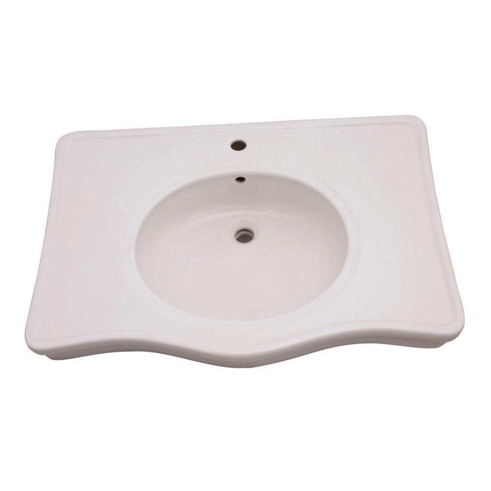 Galaxy 28'' Basin - White One Faucet Hole