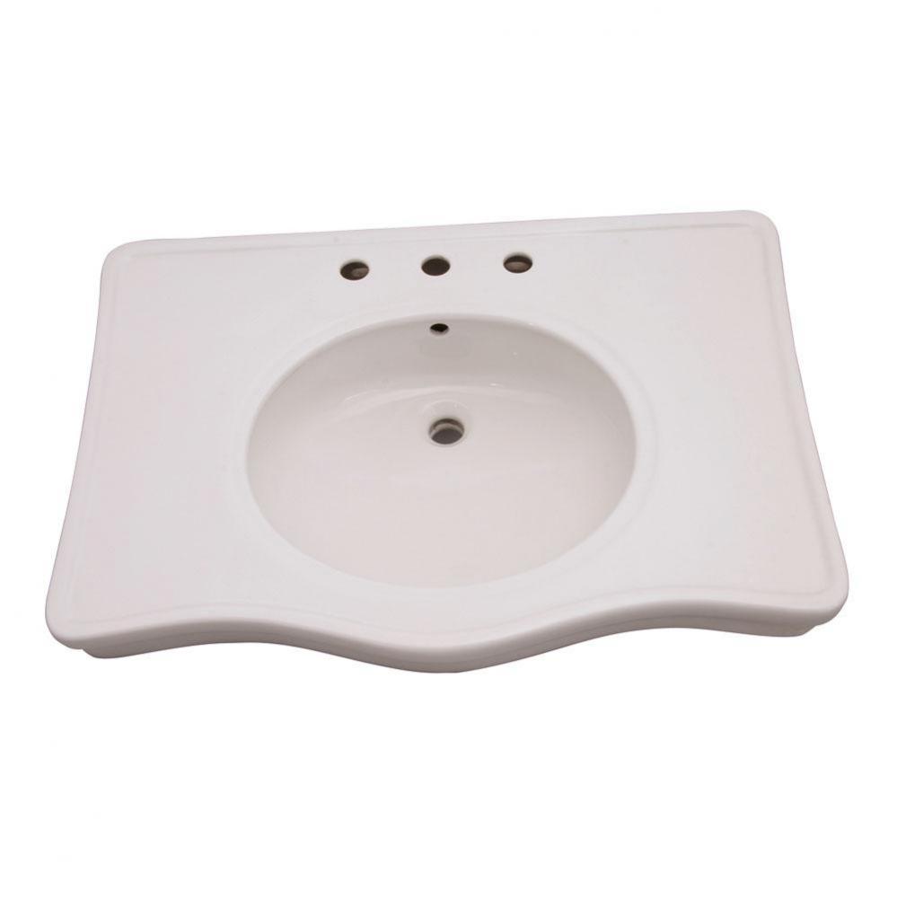 Milano Deluxe Console Basin8'' cc, White