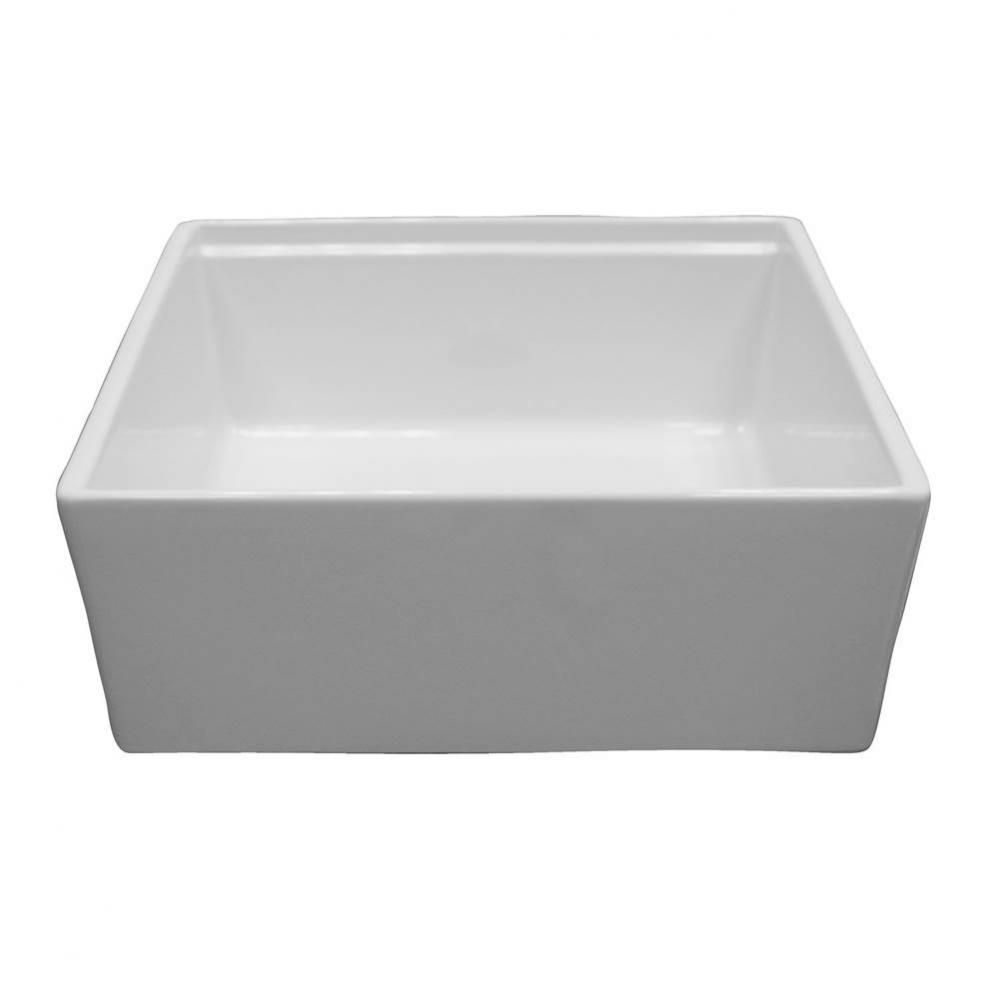 Crofton 24''  Single Bowl Sink w/Ledge,Plain Front,White