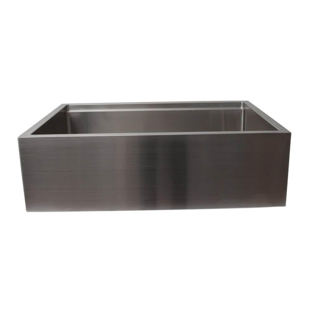 Bailey 33'' Stainless Steel Sngle Bowl Apron Front Sink w/Ledge