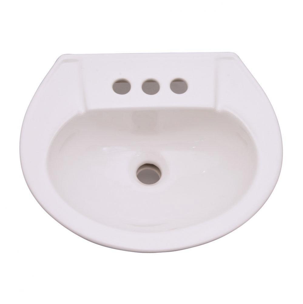 Hampshire 450 Basin, 4''cc,  White