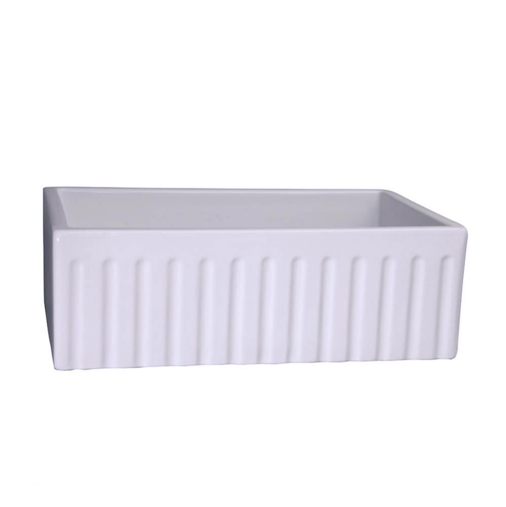 Felicity 30'' Apron Front Sink Fluted Front,  White