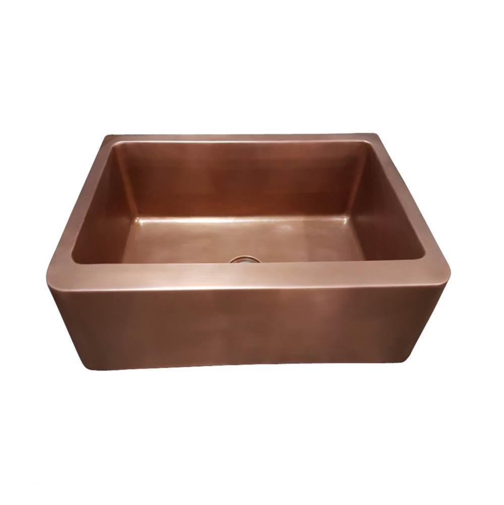 Austin 25'' Smooth Copper Apron Front Sink-SAC