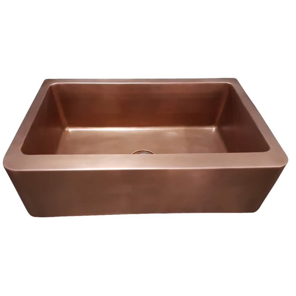 Austin 33'' Smooth Copper Apron Front Sink-SAC